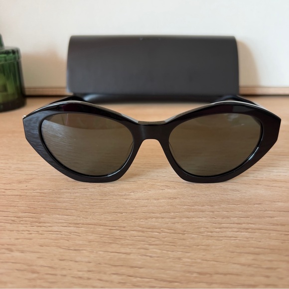 Saint Laurent Accessories - Saint Laurent SL M60 Black Cat Eye Sunglasses with Gold YSL Logo